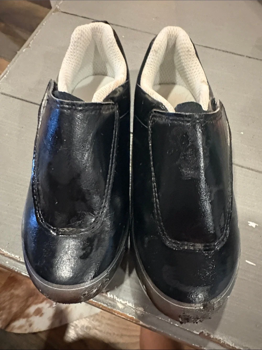 Carter's Black baseball/soccer cleats with Velcro closure